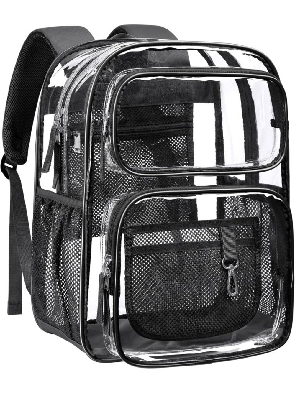 Heavy Duty Clear Backpack for School - 17 Inch Transparent Bookbag, Durable